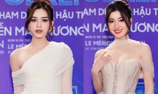 Dàn hoa hậu, á hậu mặc đồ lệch vai, xẻ ngực khoe dáng trên thảm đỏ