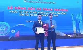 Trao giải và công bố biểu trưng chính thức của Đại hội XIII Công đoàn Việt Nam
