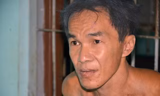 Đối tượng Nguyễn Thanh Tâm tại cơ quan công an. Ảnh: C.A.
