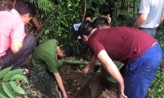 Khu vực được cho là nơi cất giữ kho báu 3 tấn vàng ở xã Mông Ân. Ảnh: DC