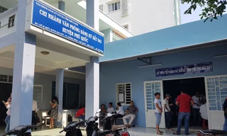 Chi nhánh Văn phòng Đăng ký đất đai huyện Phú Quốc. Ảnh Nhật Huy.