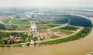 Một góc khu đô thị mới Thủ Thiêm. Ảnh: Quỳnh Trần.