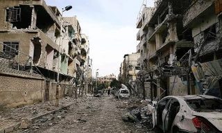 Khung cảnh hoang tàn ở Đông Ghouta. Nguồn: Reuters.