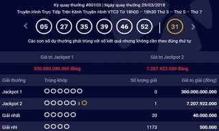 Kết quả kỳ quay 103 của loại hình Power 6/55.