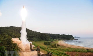 Quân đội Hàn Quốc bắn tên lửa Hyunmoo-2 trong một cuộc tập trận. Nguồn: EPA/TTXVN.