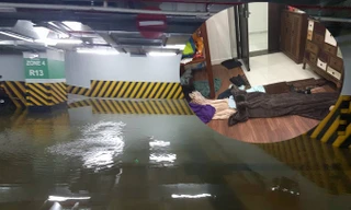 Dân chung cư hạng sang lo nơm nớp sau trận mưa trút nước