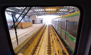 Mục kích chạy thử tàu trên đường sắt Cát Linh- Hà Đông