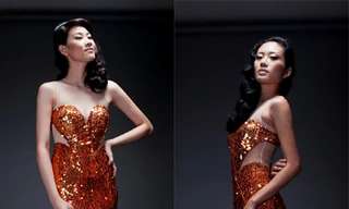 Thí sinh Top Model 'lột xác' đầy sexy với đầm dạ hội