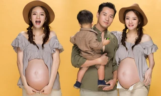 Sốt xình xịch với bộ ảnh nàng 'Triệu Mẫn' An Dĩ Hiên bụng bầu vượt mặt ở tuổi 40