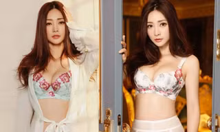 Bộ ảnh nội y bốc lửa của ‘siêu vòng một’ Liễu Nham ở tuổi 41