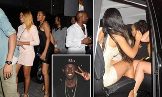 Usain Bolt cùng các người đẹp lên 1 chuyến taxi.