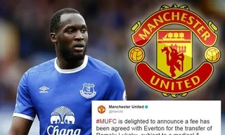 M.U chốt xong “bom tấn” Lukaku, giá 100 triệu bảng.