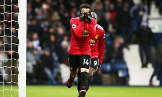 Jesse Lingard ăn mừng bàn thắng cho M.U.