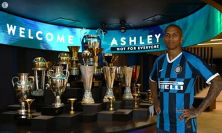 Ashey Young trong ngày ra mắt Inter Milan.