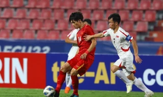 Hoàng Đức đã có một trận đấu tốt trước U23 CHDCND Triều Tiên.