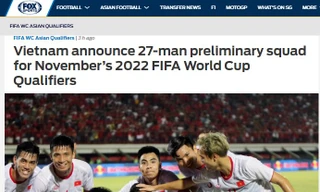 Fox Sports Asia đánh giá cao danh sách đội tuyển Việt Nam.