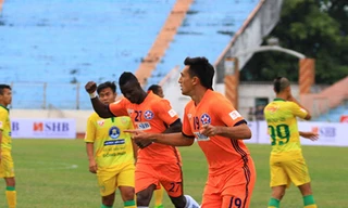 Gaston Merlo lập cú đúp, giúp SHB Đà Nẵng đánh bại HAGL. Ảnh: Dân trí.