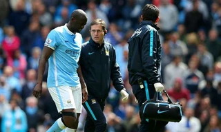 Yaya Toure dính chấn thương ở trận đấu với Stoke City.