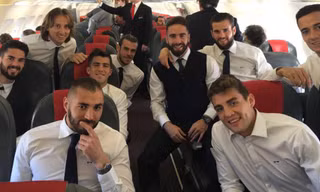 Real Madrid đã có mặt ở Manchester.