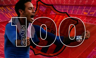 Neymar cán mốc 100 bàn cho Barcelona.