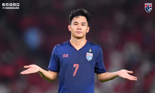 Tiền đạo Supachok Sarachat của U23 Thái Lan. 