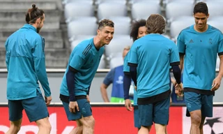 Ronaldo đã trở lại tập luyện cùng các đồng đội.