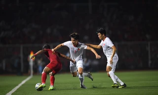 Nhiều cầu thủ U22 Indonesia rất thất vọng khi thua U22 Việt Nam 0-3.