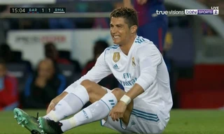 Ronaldo dính chấn thương trong trận El Clasico rạng sáng nay.
