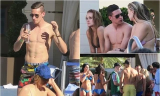 Julian Draxler cùng đồng đội vui vẻ tại Las Vegas.