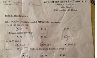 Tranh cãi nảy lửa Toán 8 điểm của trò lớp 1