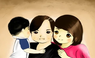 Teen vẽ tranh chibi báo hiếu mùa Vu Lan