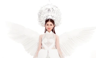 Quốc phục mang hình ảnh con cò và luỹ tre của Á hậu Thuỳ Dung