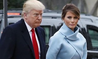 Bà Melania được tạo hình theo phong cách quý phái trong lễ nhậm chức của chồng. Ảnh: Rex
