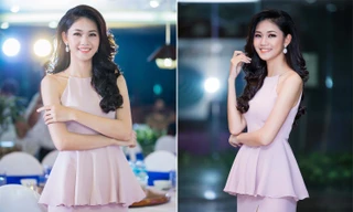 Á hậu Thanh Tú quyến rũ với váy xẻ gam màu pastel