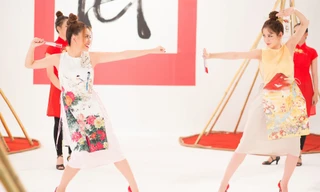 Hoàng Thuỳ Linh, Chi Pu 'quậy tưng bừng' khi quay MV Tết