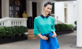 Dương Thuỳ Linh thanh lịch, quyến rũ với trang phục đón thu