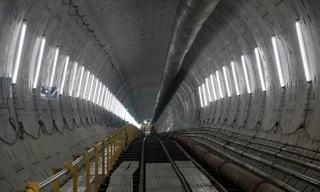 Nhà thầu đã thi công đào hơn 400m ngầm tuyến metro đoạn từ nhà ga Ba Sơn đến nhà ga Nhà hát TP. Ảnh: H.B.