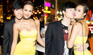 Phương Mai khoe vòng 1 'khủng', hôn má Nathan Lee 