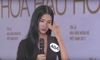 Hoàng Thuỳ bật khóc nức nở khi bị chất vấn tại cuộc thi HHHV