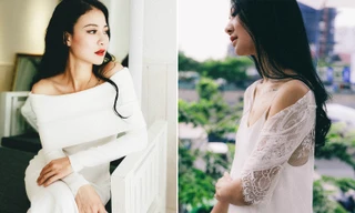 Hoa khôi Trần Thị Quỳnh khoe hình xăm với váy áo gợi cảm