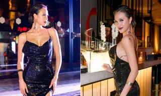 Siêu mẫu Phương Mai chân trần lái xe sang đi sự kiện