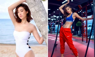 Đỗ Mỹ Linh, Minh Tú khoe dáng 'bỏng mắt' trong phòng gym