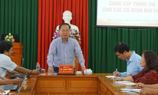 Tại buổi cung cấp thông tin báo chí do Ban Tuyên giáo Tỉnh ủy Bình Thuận vừa tổ chức. Ảnh: Tuấn Kiệt.