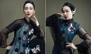 'Chim công làng múa' Linh Nga hoá nàng xuân Tây Bắc với áo dài hoa ban