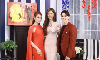 Lâm Khánh Chi và hotboy Tuấn Lê cùng Nhật Hà trong chương trình.