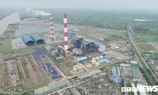 Nhà máy Nhiệt điện Thái Bình 2 nhìn từ trên cao.