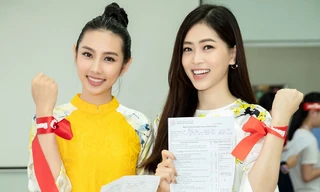 Á hậu Phương Nga, Người đẹp Thuỳ Tiên rạng rỡ tại ngày Chủ Nhật Đỏ