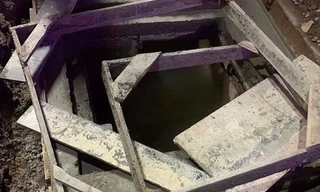 Hố ga nới cháu bé bị rơi