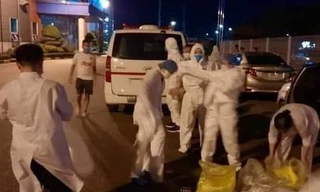 Một khu vực cách ly ở tỉnh Bắc Giang do có ca mắc COVID - 19