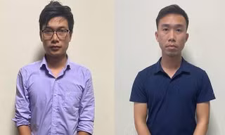 Đối tượng Tuấn và Linh tại Cơ quan Công an